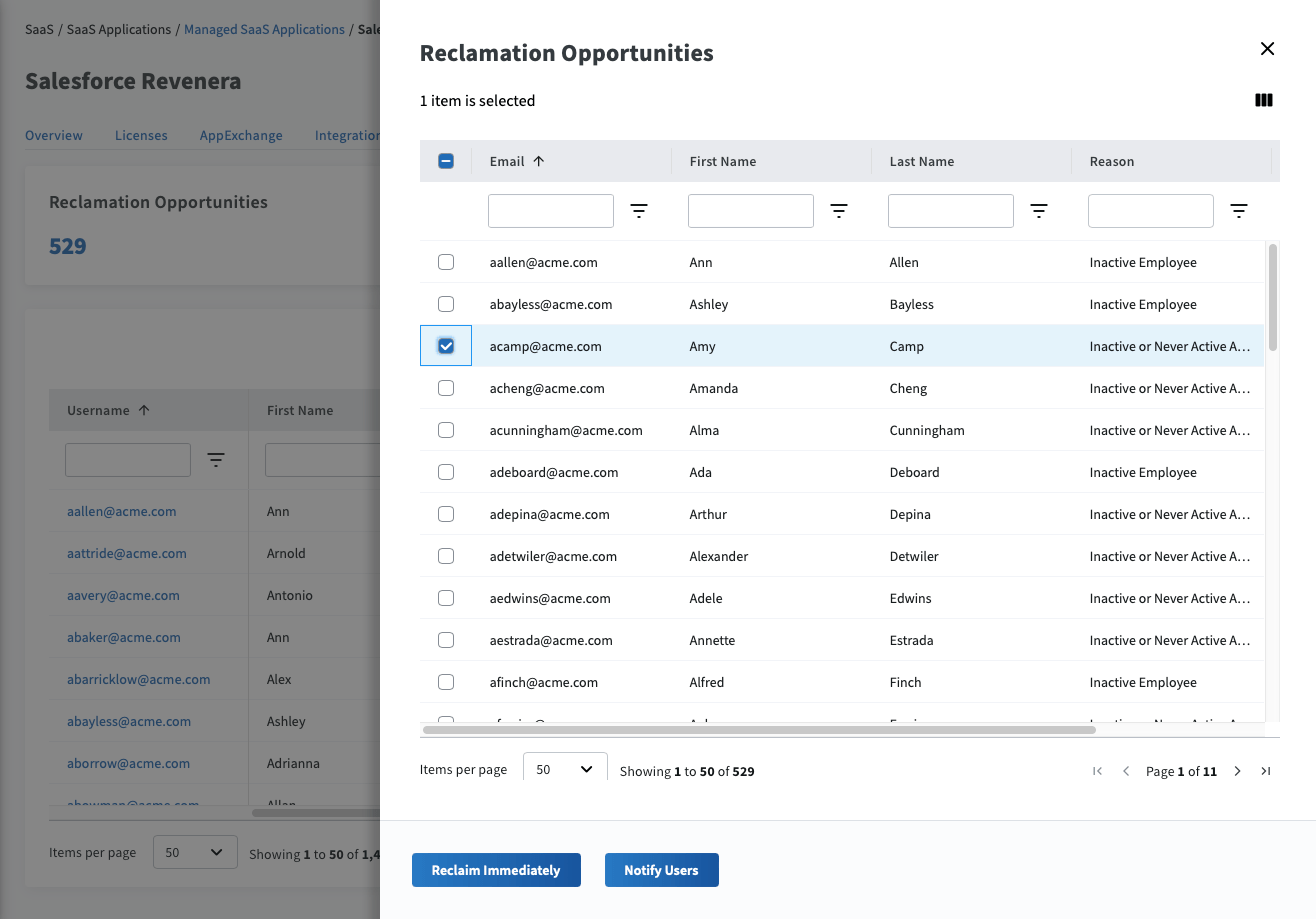 Salesforce reclamation opportunities