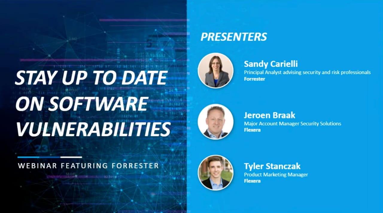 Stay up to date on software vulnerabilities; webinar featuring Forrester